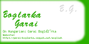 boglarka garai business card